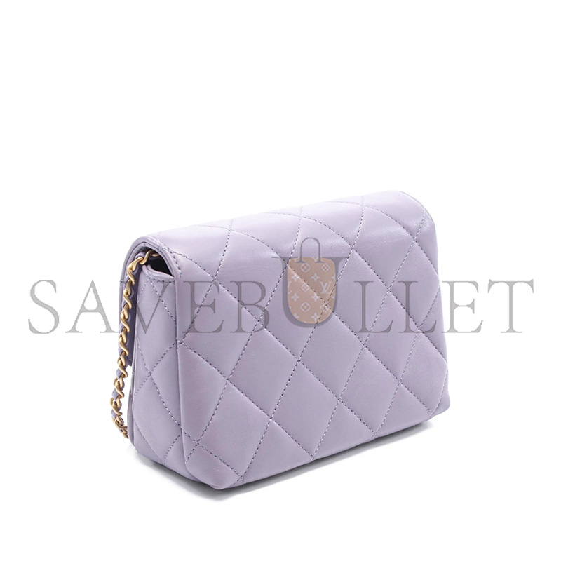 CHANEL DIAMOND FLAP SHOULDER BAG  (19*13*9cm)